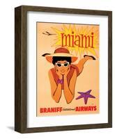 Miami, Florida - Braniff International Airways-null-Framed Giclee Print