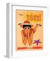 Miami, Florida - Braniff International Airways-null-Framed Giclee Print