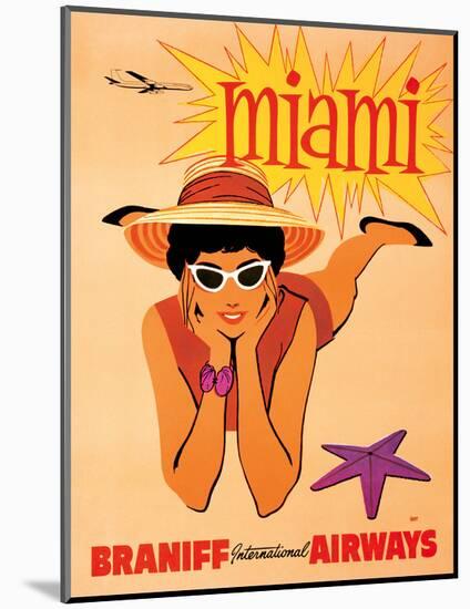 Miami, Florida - Braniff International Airways-null-Mounted Giclee Print