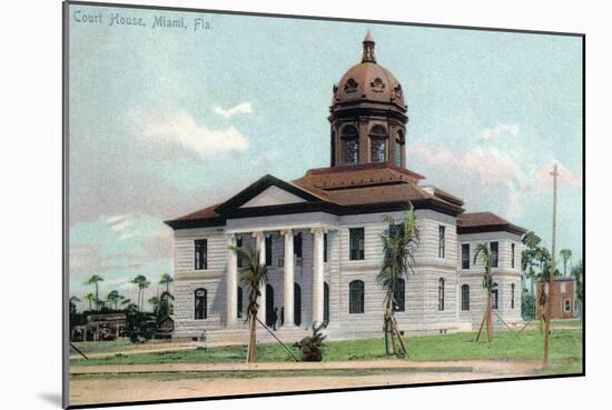 Miami, Florida - Court House Exterior View-Lantern Press-Mounted Art Print