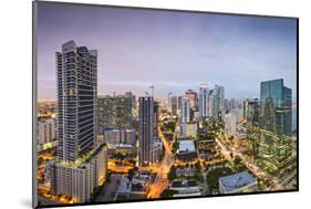 Miami, Florida Downtown Aerial Cityscape.-SeanPavonePhoto-Mounted Photographic Print