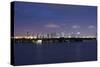 Miami , Florida: Downtown Miami at Night-Brad Beck-Stretched Canvas