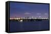 Miami , Florida: Downtown Miami at Night-Brad Beck-Framed Stretched Canvas