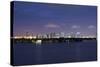 Miami , Florida: Downtown Miami at Night-Brad Beck-Stretched Canvas