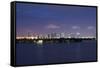 Miami , Florida: Downtown Miami at Night-Brad Beck-Framed Stretched Canvas