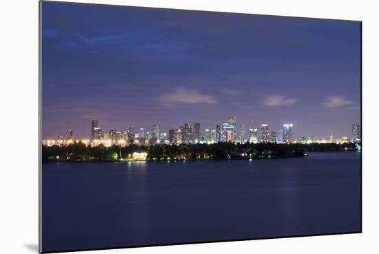 Miami , Florida: Downtown Miami at Night-Brad Beck-Mounted Photographic Print