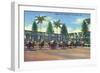 Miami, Florida - Hialeah Park; Horse Race Start Scene-Lantern Press-Framed Art Print