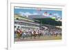 Miami, Florida - Hialeah Park; Parading to the Post Scene-Lantern Press-Framed Art Print