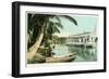 Miami, Florida - Houseboat on the Miami River-Lantern Press-Framed Art Print