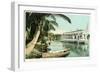 Miami, Florida - Houseboat on the Miami River-Lantern Press-Framed Art Print