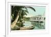 Miami, Florida - Houseboat on the Miami River-Lantern Press-Framed Art Print