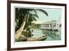 Miami, Florida - Houseboat on the Miami River-Lantern Press-Framed Art Print