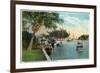 Miami, Florida - Miami River from Budge Dock-Lantern Press-Framed Premium Giclee Print