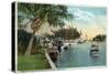 Miami, Florida - Miami River from Budge Dock-Lantern Press-Stretched Canvas