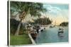 Miami, Florida - Miami River from Budge Dock-Lantern Press-Stretched Canvas