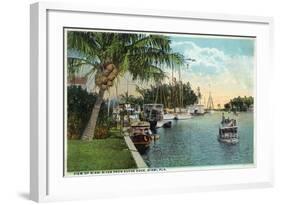 Miami, Florida - Miami River from Budge Dock-Lantern Press-Framed Art Print