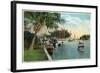 Miami, Florida - Miami River from Budge Dock-Lantern Press-Framed Art Print