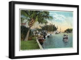 Miami, Florida - Miami River from Budge Dock-Lantern Press-Framed Art Print