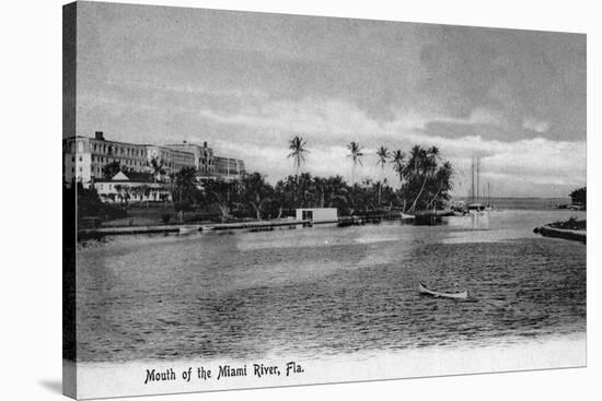 Miami, Florida - Mouth of the Miami River Scene-Lantern Press-Stretched Canvas