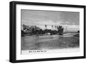 Miami, Florida - Mouth of the Miami River Scene-Lantern Press-Framed Art Print