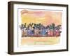 Miami Florida Ocean Drive Lights with Vanilla Sky-M. Bleichner-Framed Art Print