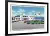 Miami, Florida - Pan-American Airways Terminal, Clipper Arriving from Jamaica-Lantern Press-Framed Premium Giclee Print