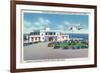 Miami, Florida - Pan-American Airways Terminal, Clipper Arriving from Jamaica-Lantern Press-Framed Art Print