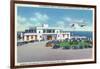 Miami, Florida - Pan-American Airways Terminal, Clipper Arriving from Jamaica-Lantern Press-Framed Art Print