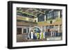 Miami, Florida - Pan-American Airways Terminal Interior View-Lantern Press-Framed Art Print