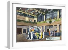 Miami, Florida - Pan-American Airways Terminal Interior View-Lantern Press-Framed Art Print