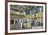 Miami, Florida - Pan-American Airways Terminal Interior View-Lantern Press-Framed Premium Giclee Print