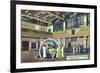 Miami, Florida - Pan-American Airways Terminal Interior View-Lantern Press-Framed Premium Giclee Print