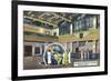 Miami, Florida - Pan-American Airways Terminal Interior View-Lantern Press-Framed Art Print