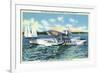 Miami, Florida - Pan American Flying Clipper Leaving for South America-Lantern Press-Framed Premium Giclee Print