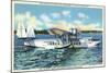 Miami, Florida - Pan American Flying Clipper Leaving for South America-Lantern Press-Mounted Art Print