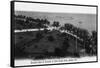 Miami, Florida - Royal Palm Hotel Grounds and Biscayne Bay View-Lantern Press-Framed Stretched Canvas