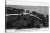 Miami, Florida - Royal Palm Hotel Grounds and Biscayne Bay View-Lantern Press-Stretched Canvas