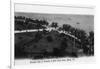 Miami, Florida - Royal Palm Hotel Grounds and Biscayne Bay View-Lantern Press-Framed Art Print