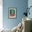 Miami, Florida - Seahorse Woodblock (Blue and Pink)-Lantern Press-Framed Art Print displayed on a wall