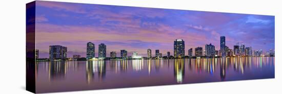 Miami, Florida Skyline at Biscayne Bay.-SeanPavonePhoto-Stretched Canvas