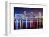 Miami, Florida Skyline at Biscayne Bay.-SeanPavonePhoto-Framed Photographic Print