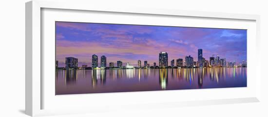 Miami, Florida Skyline at Biscayne Bay.-SeanPavonePhoto-Framed Photographic Print