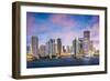 Miami, Florida Skyline at Brickell Key and Miami River.-SeanPavonePhoto-Framed Photographic Print