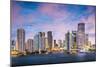 Miami, Florida Skyline at Brickell Key and Miami River.-SeanPavonePhoto-Mounted Photographic Print