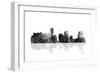 Miami Florida Skyline BG 1-Marlene Watson-Framed Giclee Print