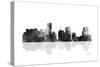 Miami Florida Skyline BG 1-Marlene Watson-Stretched Canvas