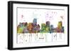 Miami Florida Skyline MCLR 1-Marlene Watson-Framed Giclee Print