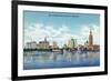 Miami, Florida - Skyline View of Skyscraper Hotels-Lantern Press-Framed Art Print