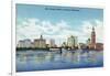 Miami, Florida - Skyline View of Skyscraper Hotels-Lantern Press-Framed Art Print