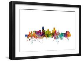 Miami Florida Skyline-Michael Tompsett-Framed Art Print